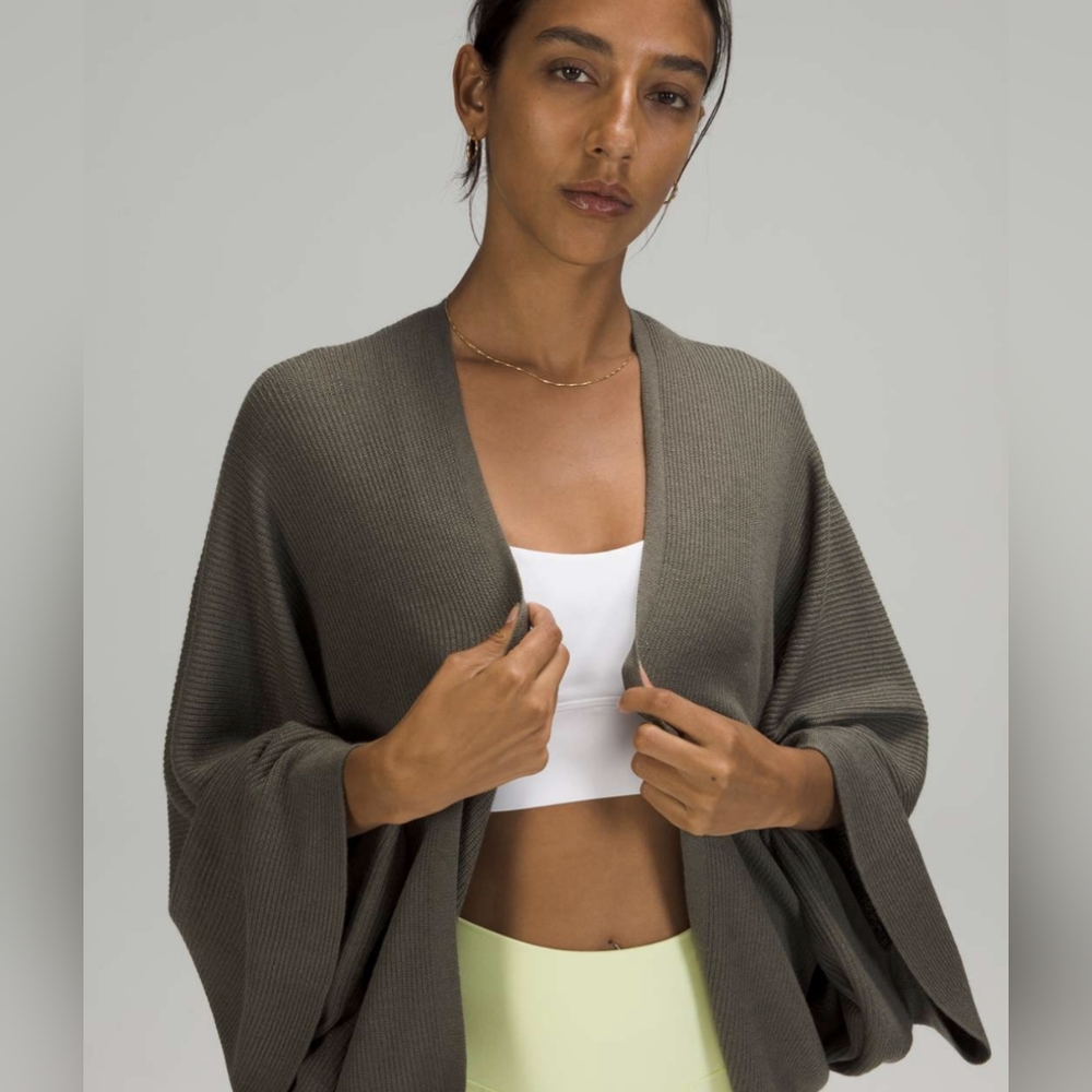 Lululemon Cashlu Knit Textured Wrap